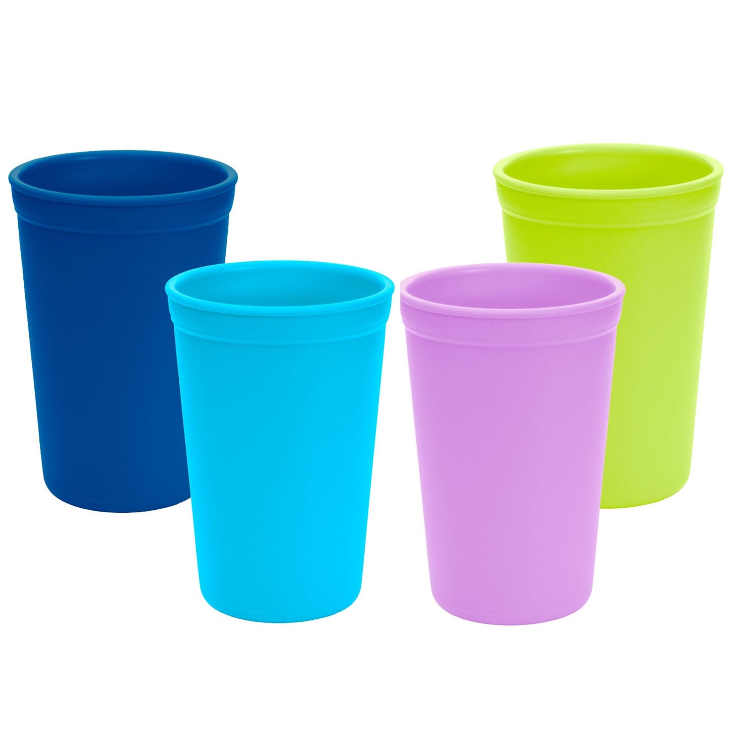 Re-Play Toddlers Open Cups - 10 Oz. Reusable and Stackable Kids Open Cups, Dishwasher/Microwave Safe - Made in USA - Set of 4-4.75" x 3.25" - Space