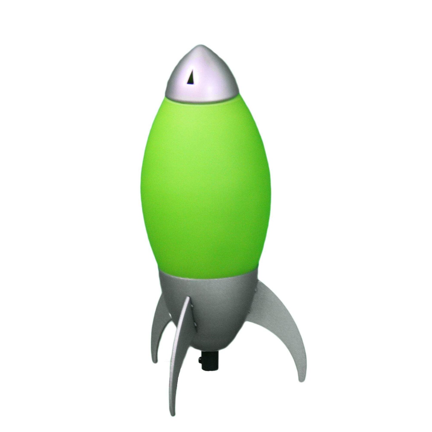 HomeRoots Rocket Shaped Table Lamp - Green and Silver Design