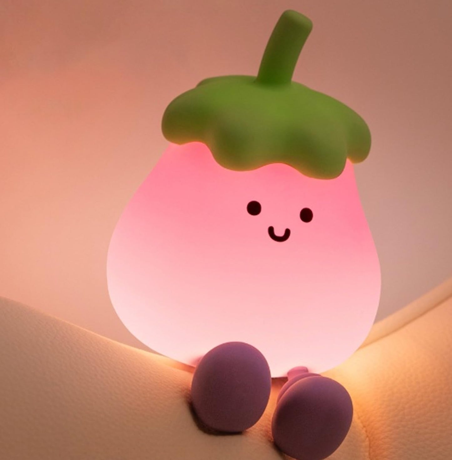 Led Turtle Night Light For Kids  3 Level Dimmable Nightlight 7 Colours Cute Lamps Silicone Squishy Light Up Turtle Rechargeable Bedside Touch Lamp For Bedroom Decor Boys And Girls Gifts (Eggplant)