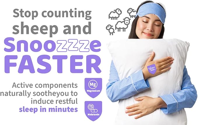 Sleep Patches, The Friendly Patch Snooze Sleep Aid Patch, Natural Sleep Patches with Melatonin, Valerian Root, Ashwagandha & Magnesium Sleeping Patches, Travel Essentials sleep Patch