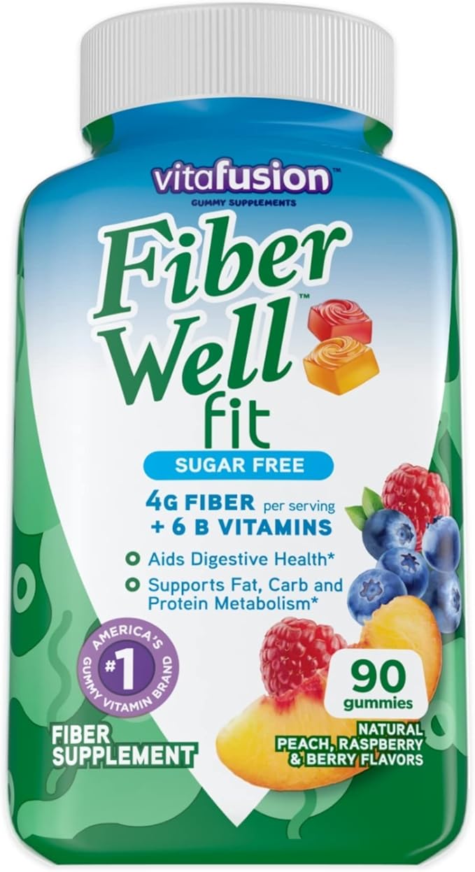 Vitafusion Fiber Well Fit Gummies 90 Count and Power C Vitamin C Gummies for Immune Support 150 Count