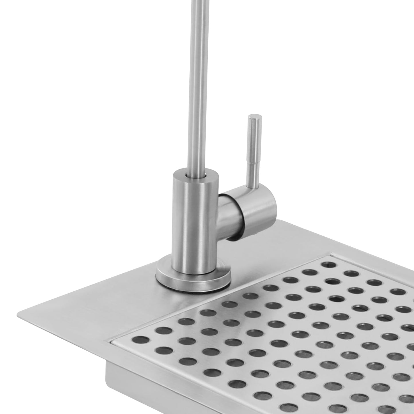 AGULIUM Glass Rinser Cup Washer, Commercial 304 Stainless Steel Pitcher Rinser with Faucet and Multi Angle Cleaning Nozzle for Bar, Cafe, Restaurant, Hotel, Home
