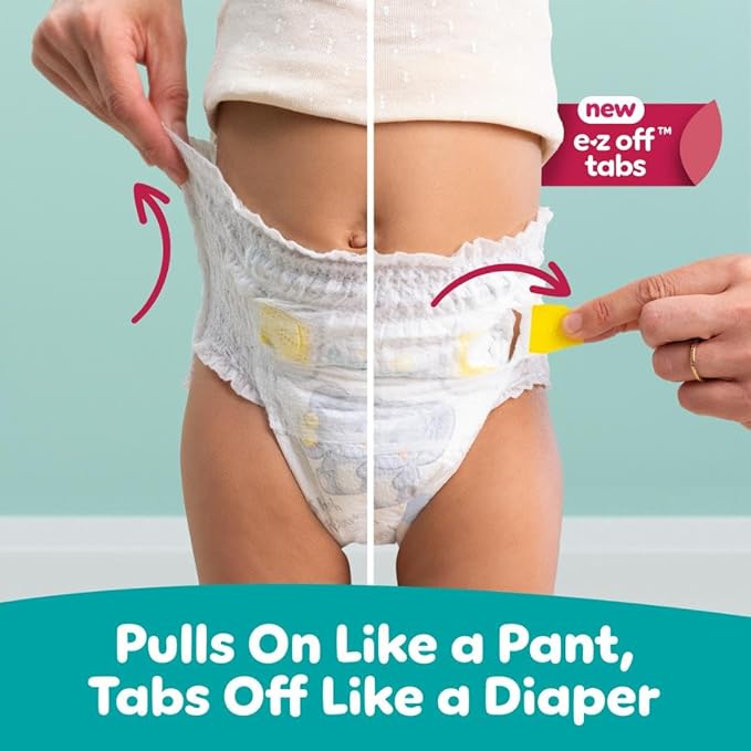 Pampers Swaddlers 360 Pull-On Diapers, Size 7, 84 Count for up to 100% Leakproof Skin Protection and Easy Changes