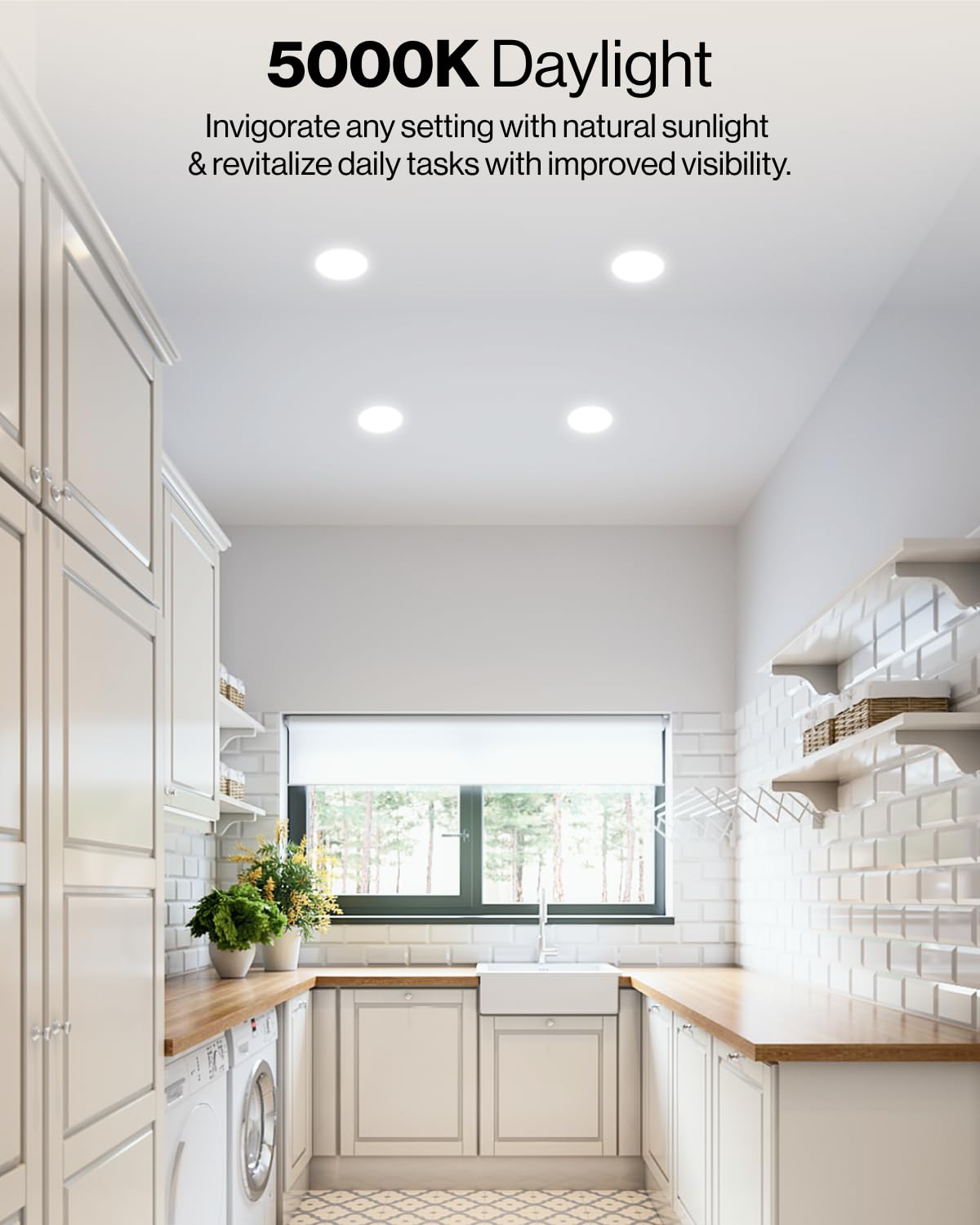 Sunco Lighting 12 Pack LED Can Lights Dimmable 5/6 Inch 5000K Daylight Aluminum Model DL_BFDR56-13W-5K