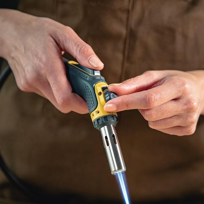 Bernzomatic FirePoint Creator Tool, Precision Flame Hand Torch for use with Bernzomatic MAP-Pro or Propane Fuel (Firepoint Tool + 3 Propane Cylinders)