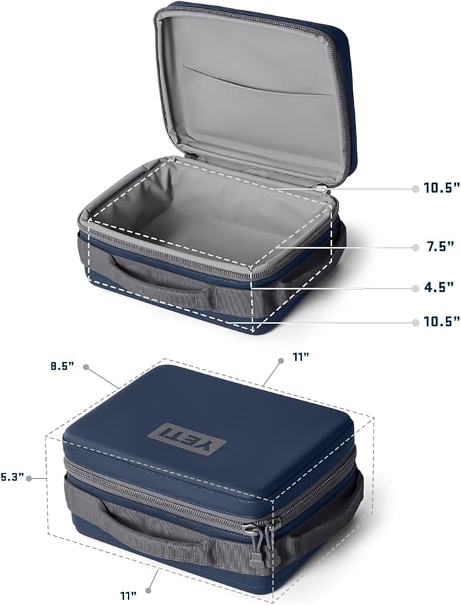 YETI Daytrip 5L Insulated Soft Cooler Lunch Box, Camp Green/Firefly Yellow