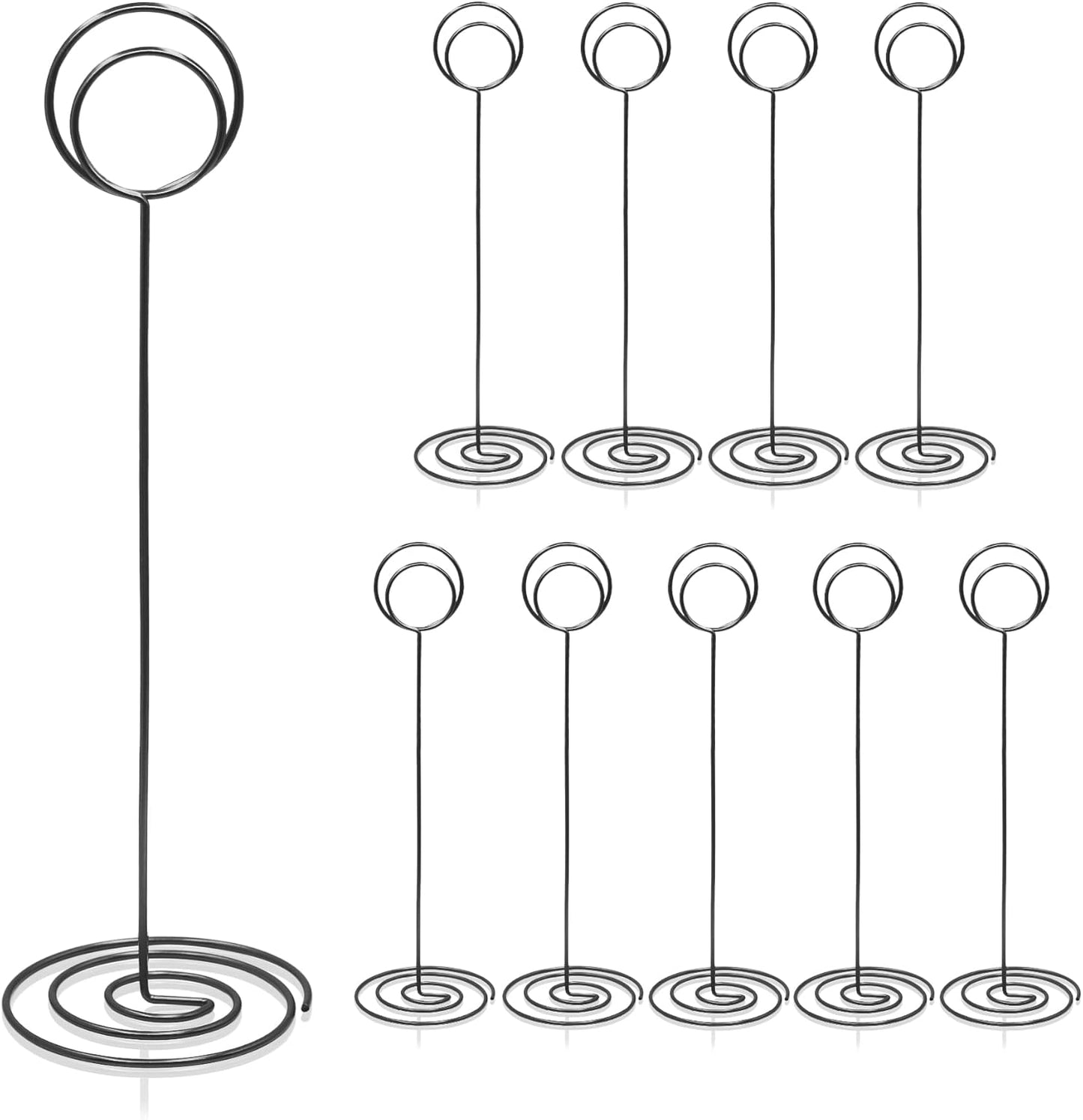 Table Number Holders 10Pcs - 8.75 inch Place Card Holder Tall Table Number Stands for Wedding Party Graduation Reception Restaurant Home Photo Picture Office Memo (Matte Black)