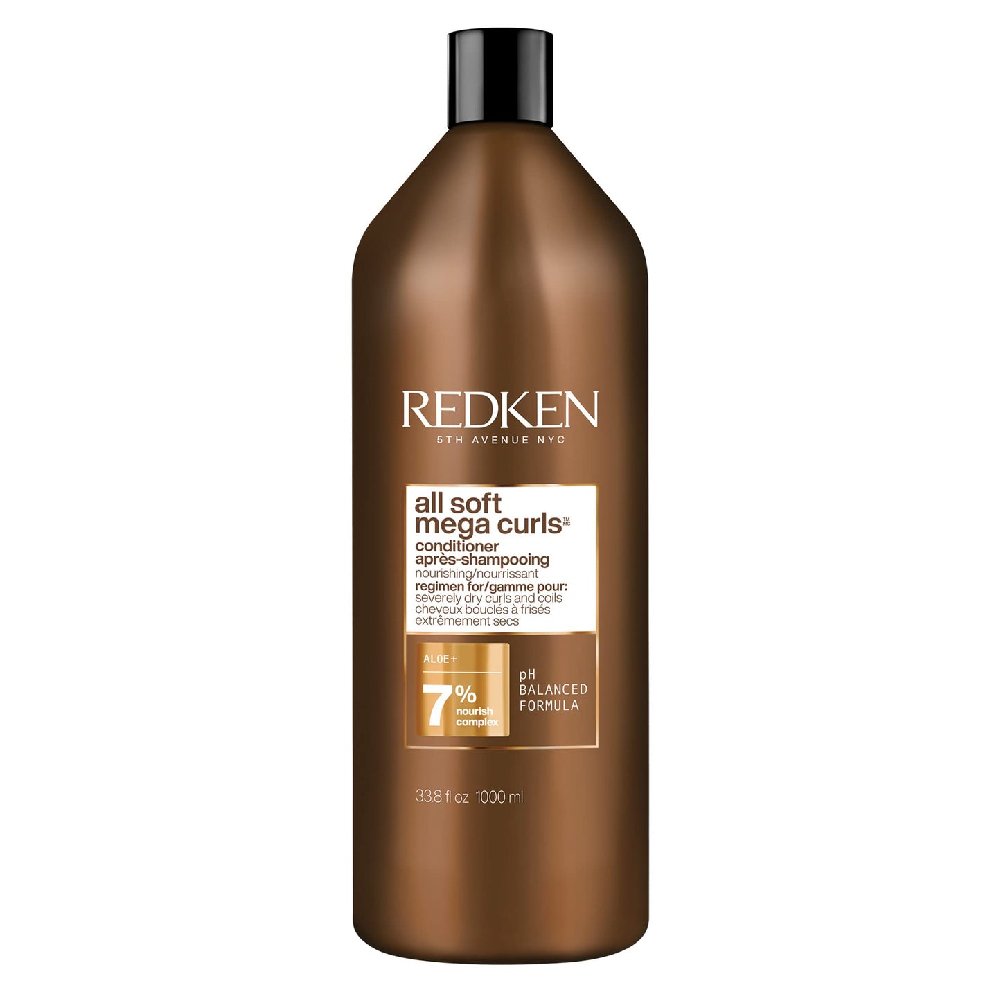 Redken All Soft Mega Curls Conditioner | For Extremely Dry Hair, Curly & Coily Hair | Nourishes & Softens | With Aloe Vera | 33.