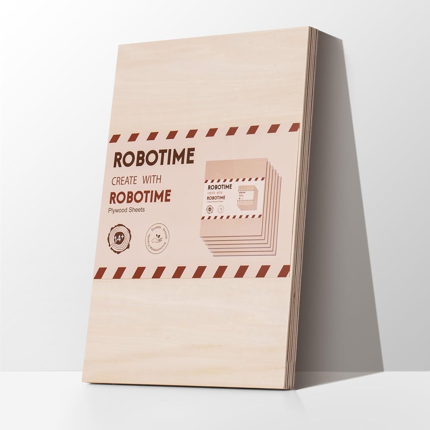 ROBOTIME 6-Pack Laser Wood Sheets 1/8" - 12 x 16 x 1/8 Inch - Basswood 2Pcs & Walnut 2Pcs & Birch 2Pcs - 3mm Plywood Sheets for Laser Cutting, Engraving & Wood Burning (Pyrography)