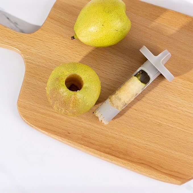 Pepper Corer, 2 in 1 Red Bell Pepper Seed Corer Remover Tool, Fruit & Vegetable Corers Quick Cave Tools for Jalapeno Cutter Deseeder, Yellow Red, 3 PCS