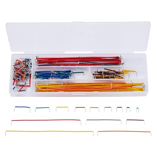 276Pcs Breadboard Jumper Wires Kit, 2Pcs 830 Breadboards + 2Pcs 400 Breadboards + 2Pcs Color-Coded 170 Breadboards + 140Pcs U-Shape Jumpers and 2x65Pcs Flexible Wires for Arduino, Raspberry Pi, STEM