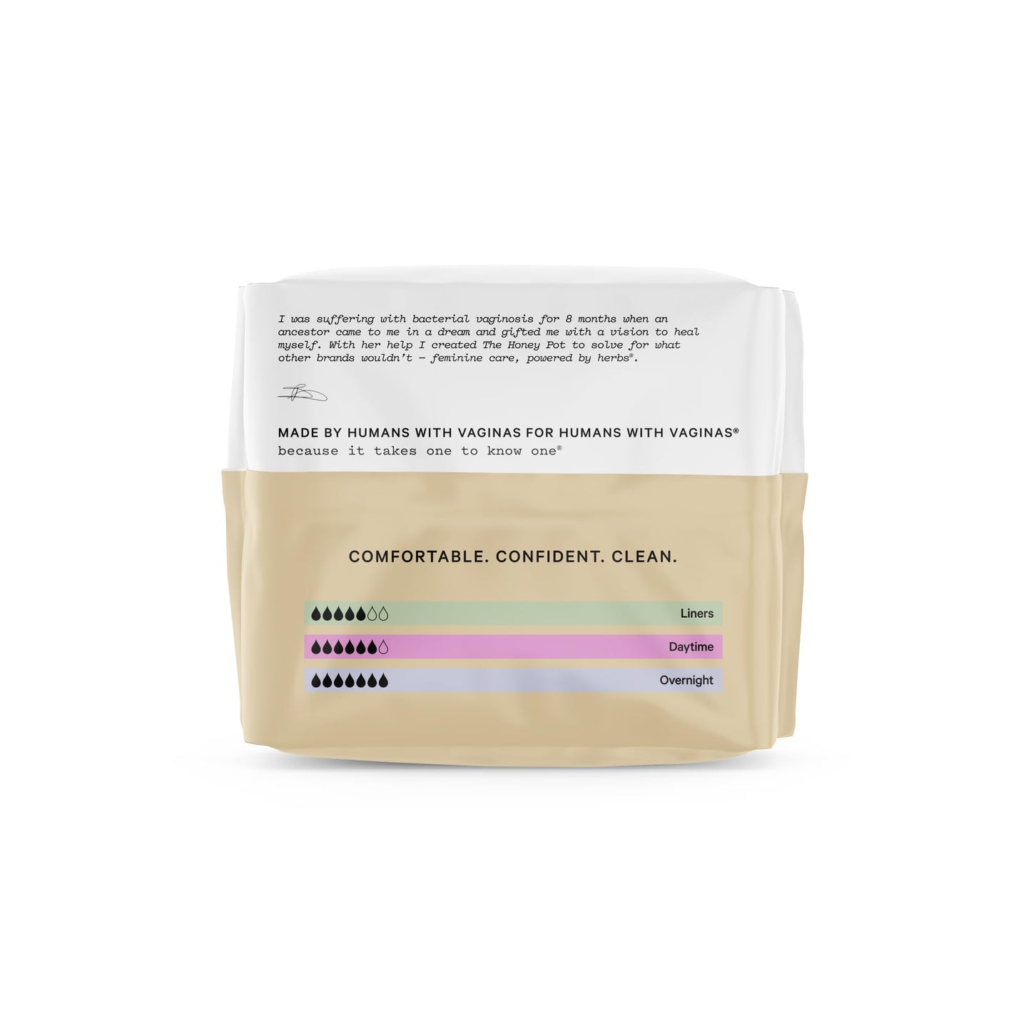 The Honey Pot Company - Incontinence Pads for Women - 64ct - Daytime Non-Herbal - Bladder Leak Control - Organic Cotton Cover & Ultra-Absorbent Pulp Core - Feminine Care