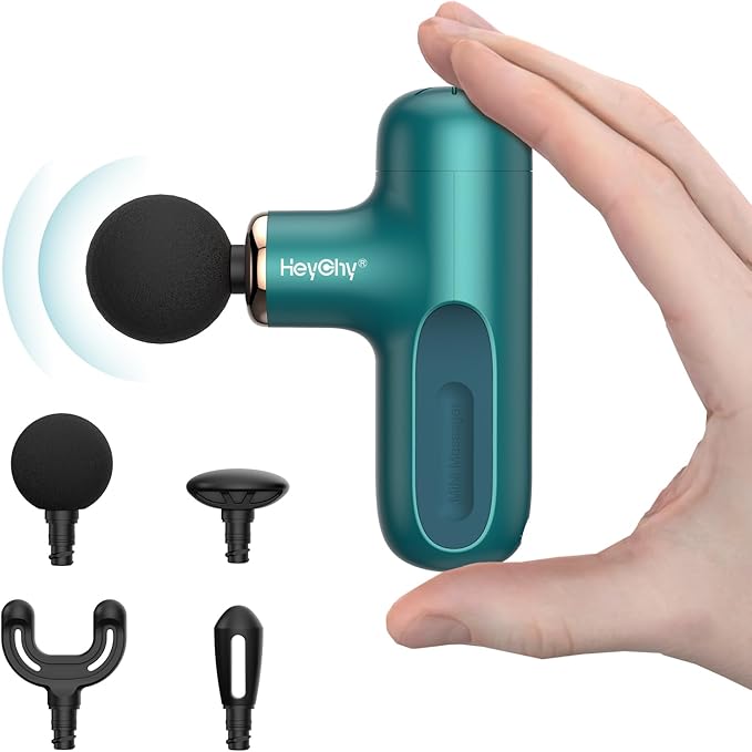 HEYCHY Super Mini Massage Gun, Percussion Deep Tissues Muscle Massager, Compact Sports Travel Massage Gun, Portable Handhe...