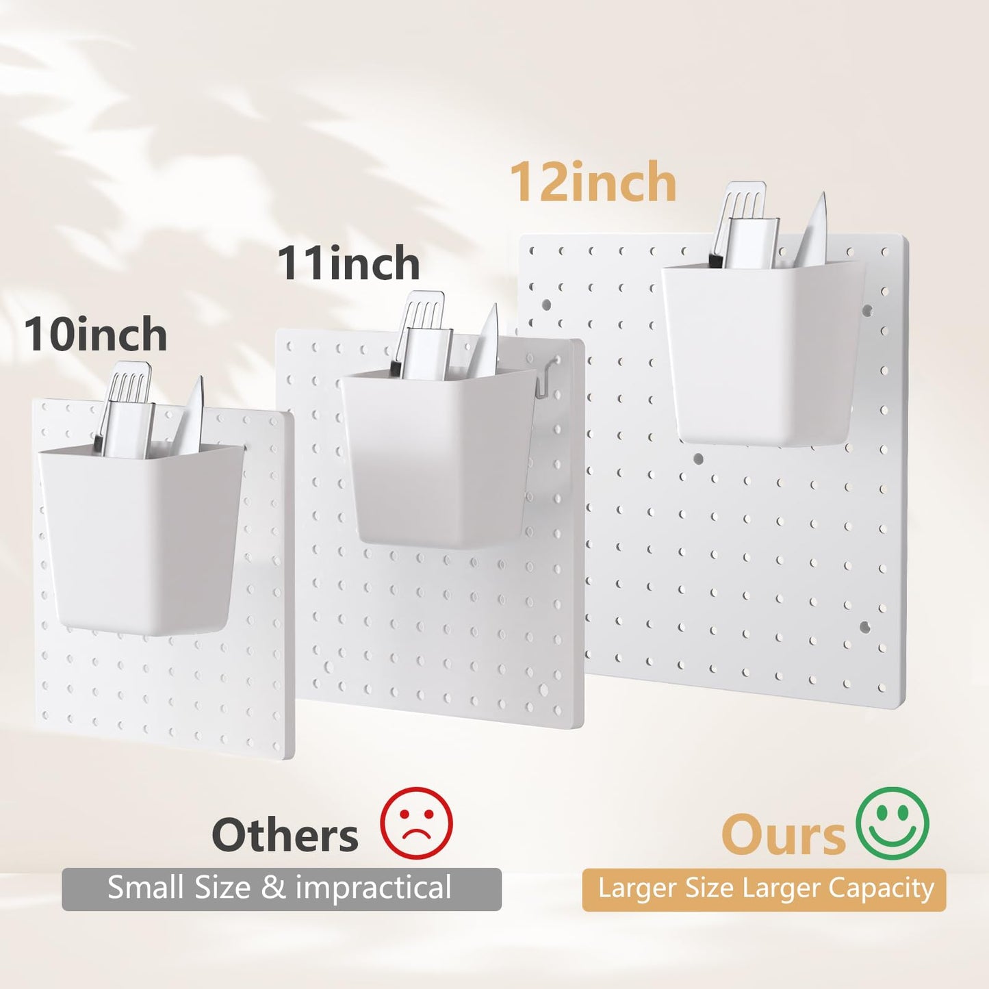 FZK Peg Board Kit, 36pcs - Includes 4 White Pegboards & Accessories, Plastic Pegboard Wall Organizer for Office & Craft Room