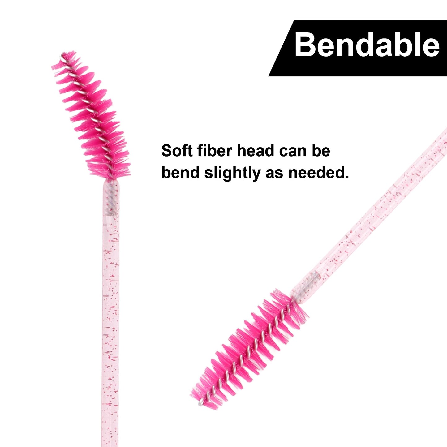 COCIDE 500Pcs Colorful Eyebrow Brush Eyelash Comb Lash Brushes Disposable Mascara Wands Lash Spoolies for Eyelash Extensions Sup