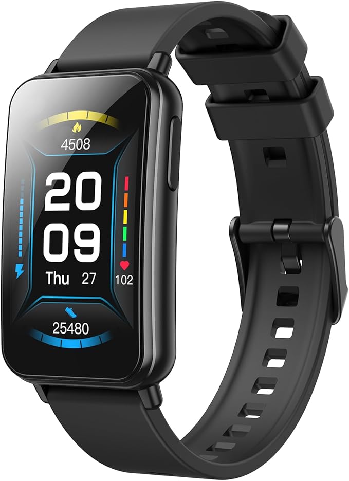 Parsonver 5ATM Waterproof Fitness Tracker, Swimming Smart Watch with Step Counter, Stopwatch, Pedometer, 24/7 Heart Rate/B...