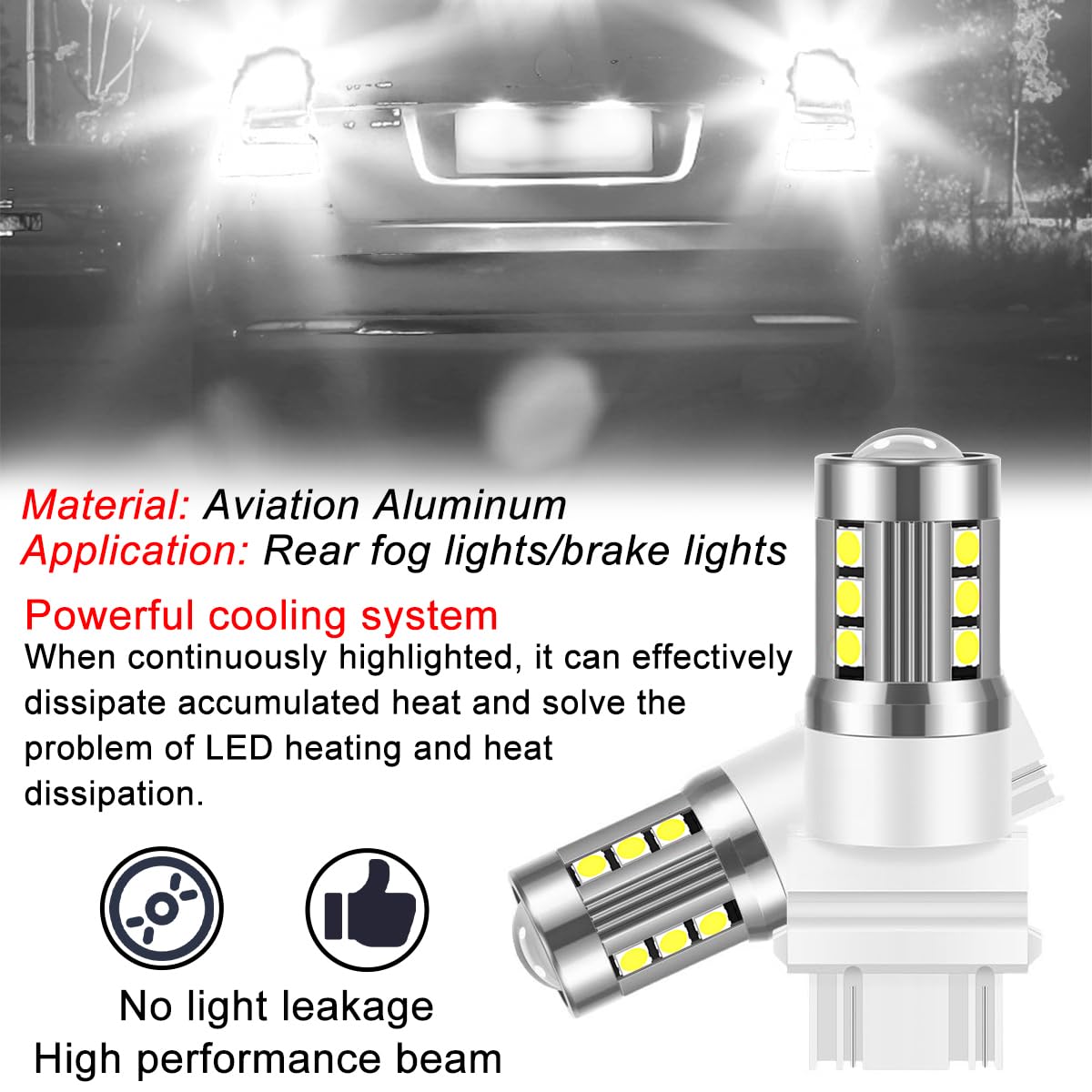 Mandark 3156 Led Car Turn Signal Bulbs  2Pcs Super Bright Automotive Front Rear Blinker Light  Brighter Vehicle Marker Parking Lighting Accessories  Universal For Suv Sedan Truck (White)