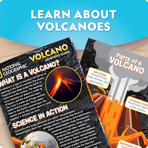 National Geographic Ultimate Volcano Kit – Erupting Volcano Science Kit for Kids, 3X More Eruptions, Pop Crystals Create E...