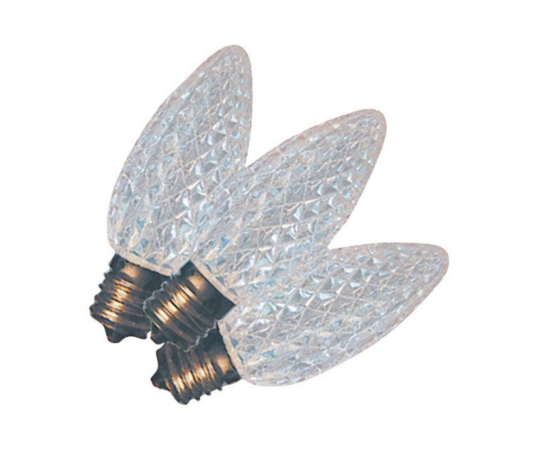 Holiday Bright Lights LED C9 SMD Bulb - White, Plastic, One Size, Box of 25