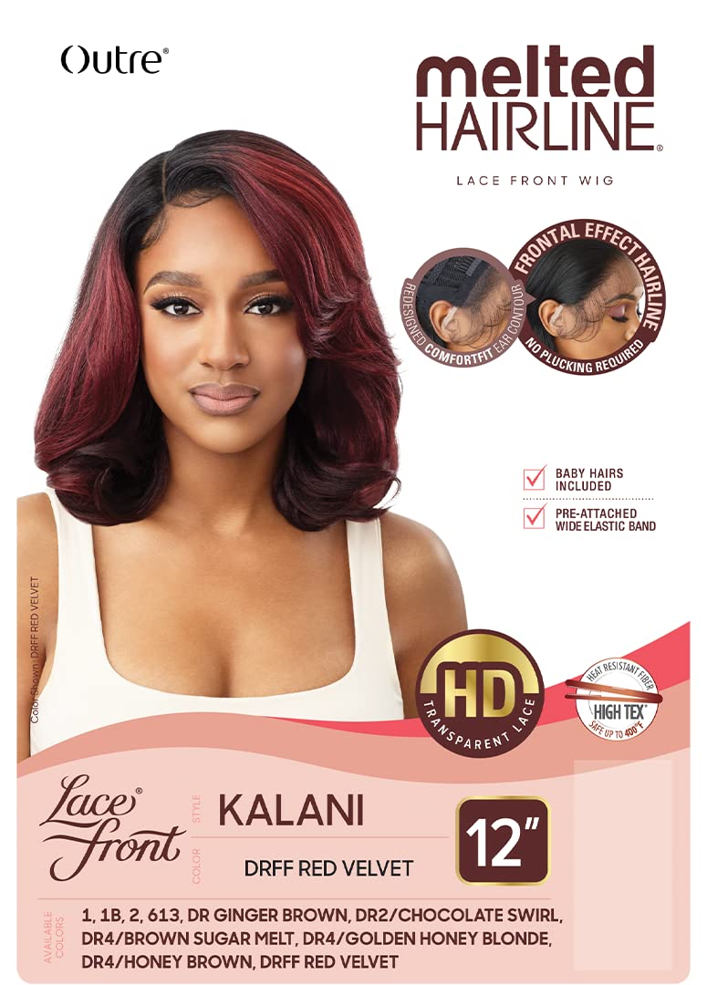 Outre Synthetic Melted Hairline HD Lace Front Wig - KALANI (PLATINUM BLONDE 613)
