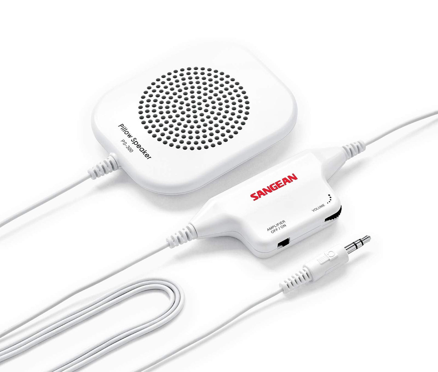 Sangean Ps-300 Pillow Speaker With In-Line Volume Control And Amplifier (White)