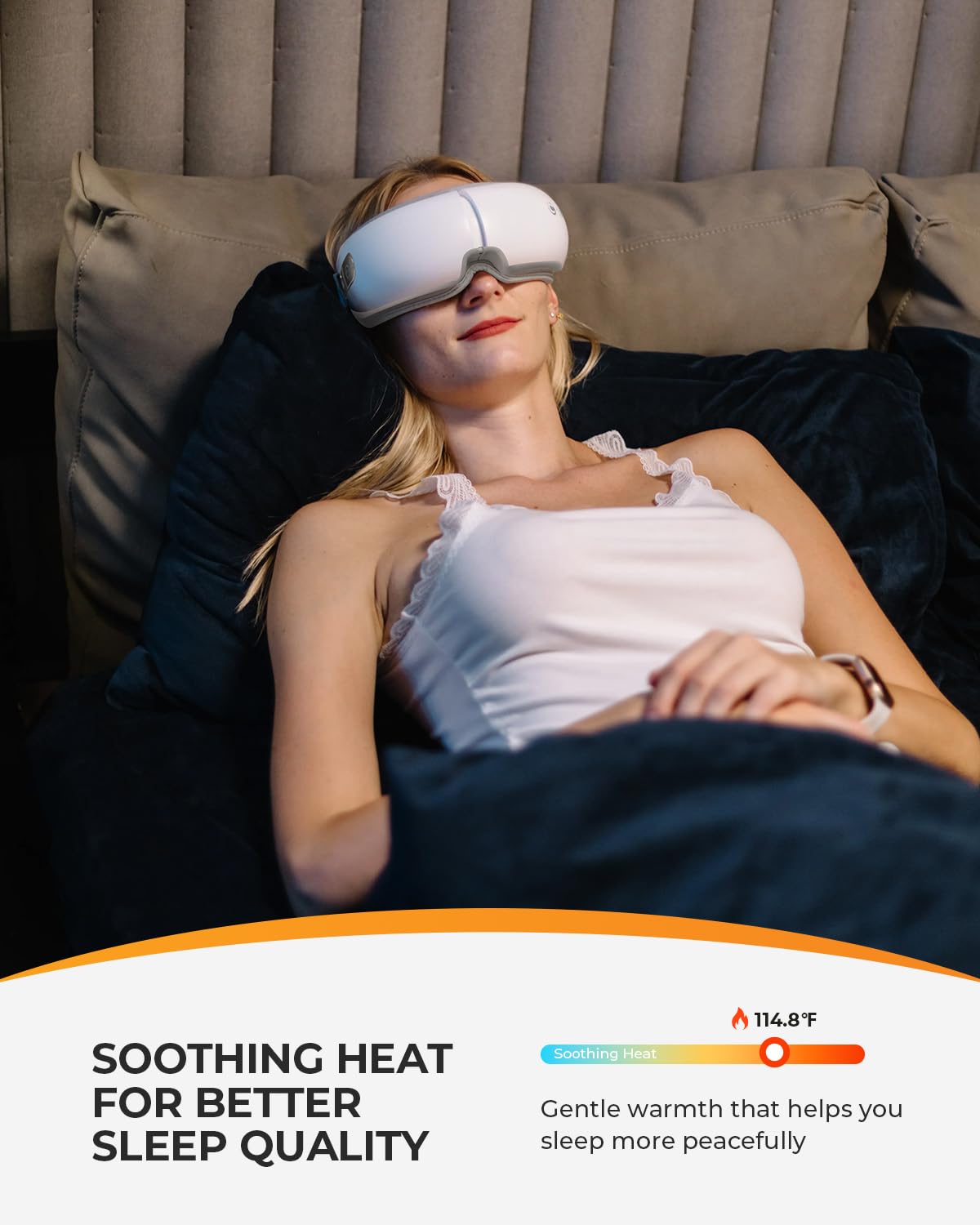 CooCoCo Eye Massager with Heat, Relaxation Birthday Gifts for Mom Dad Women Men Her Him, Heated Eye Mask for Migraine & Headache Relief, Dry Eyes, Improved Sleep