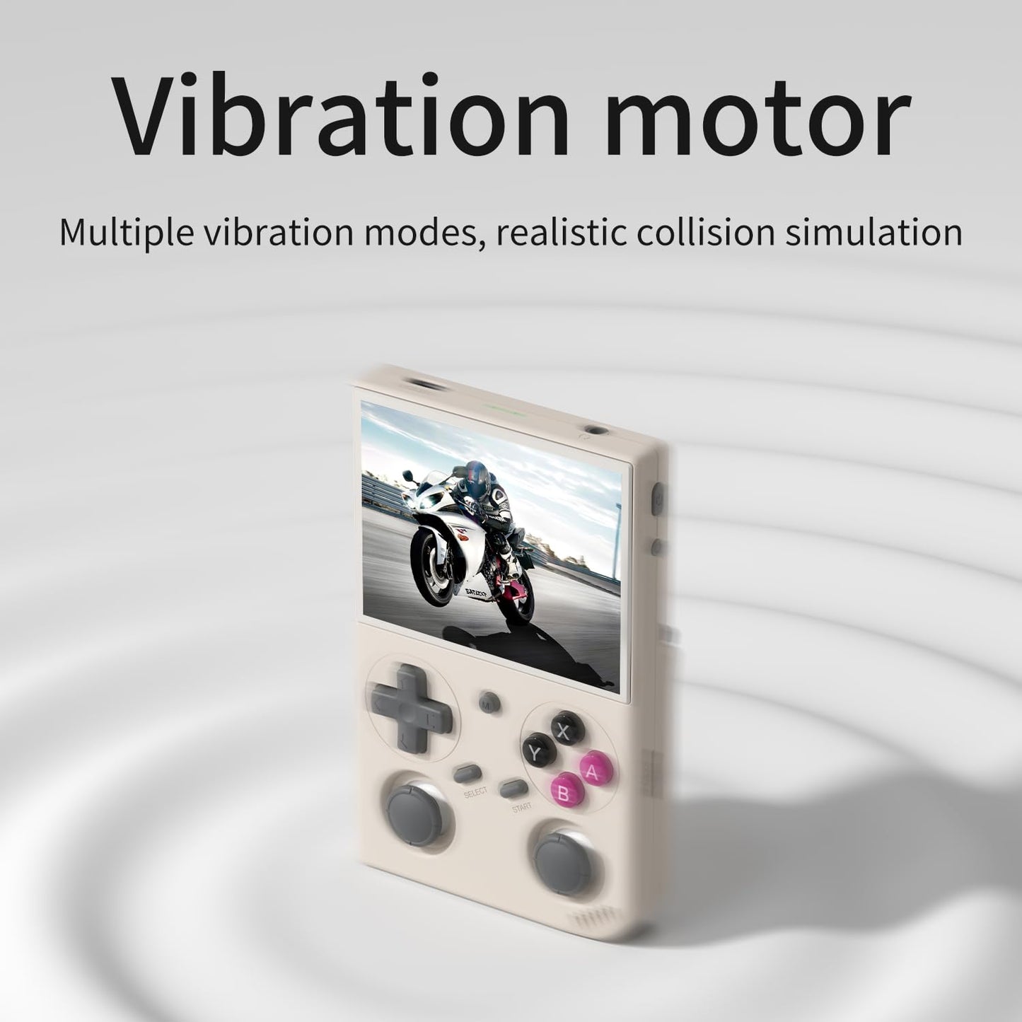 G350 Retro Handheld Game Console , 3.5 Inch IPS Screen Linux System Built-in 64G TF Card 4371 Games Preloaded Handheld Game Console 3200mAh Battery(Gray)