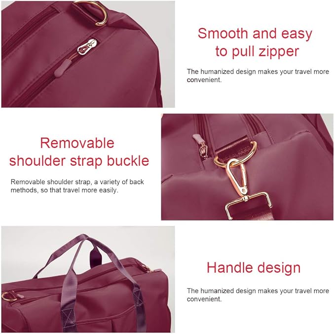 Blackwheel Sports Gym Bag With Shoe Bag Wet Bag Duffle Bag Waterproof Travel Bag for Women Cute Gym Bag violet 29L
