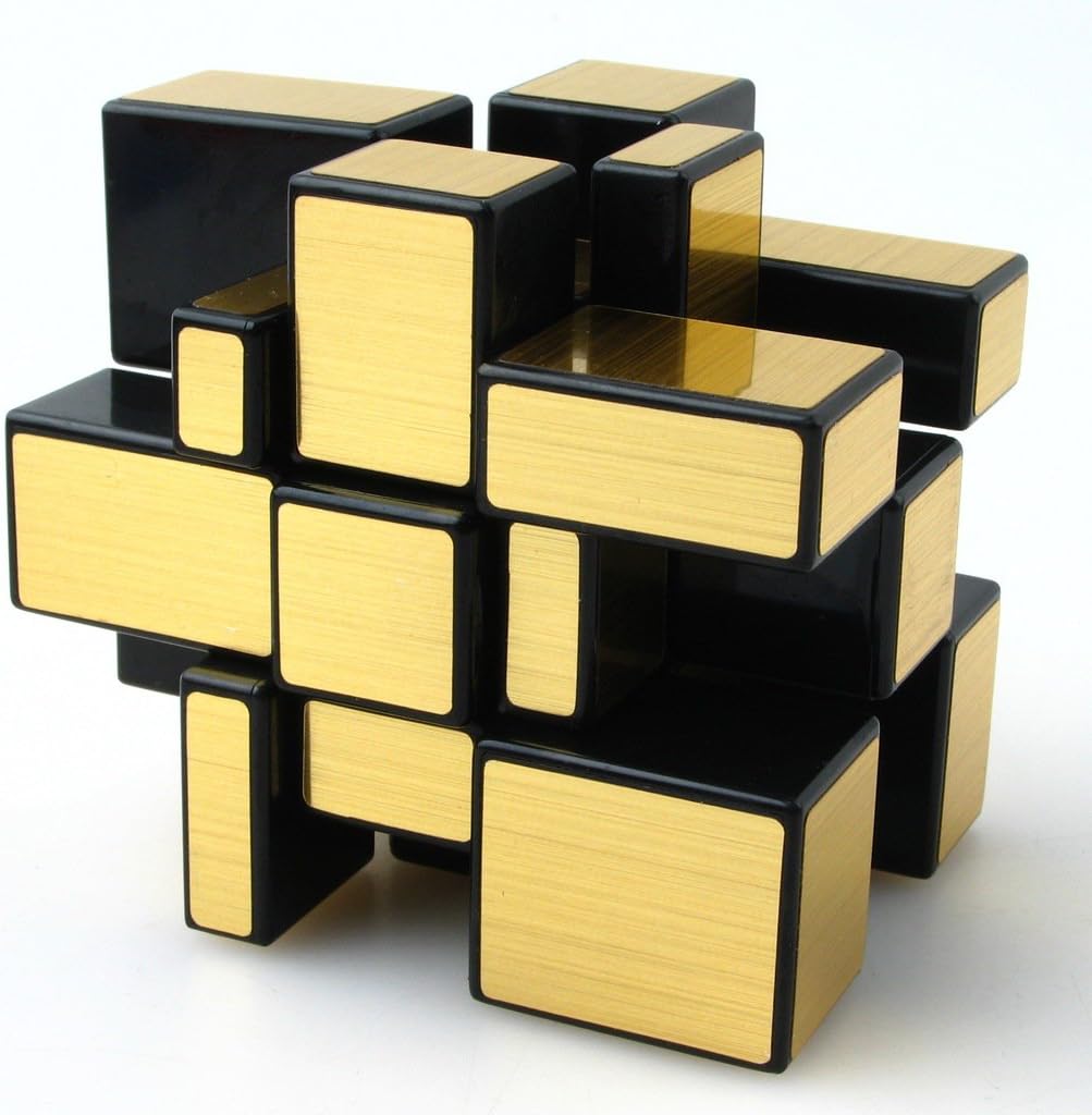 TANCH Mirror Speed Magic Cube 3x3 Puzzle Toy for Children & Adults Gold…