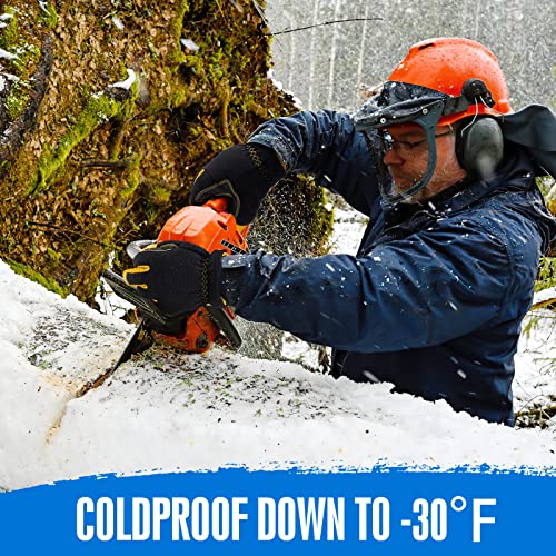 HODUP Insulated Synthetic Leather Winter Work Gloves - 3M Thinsulate, Fleece-Lined, Water-Resistant