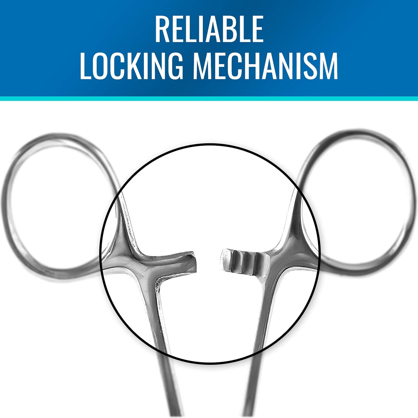 MABIS Kelly Medical Locking Forceps, Silver, 5.5"