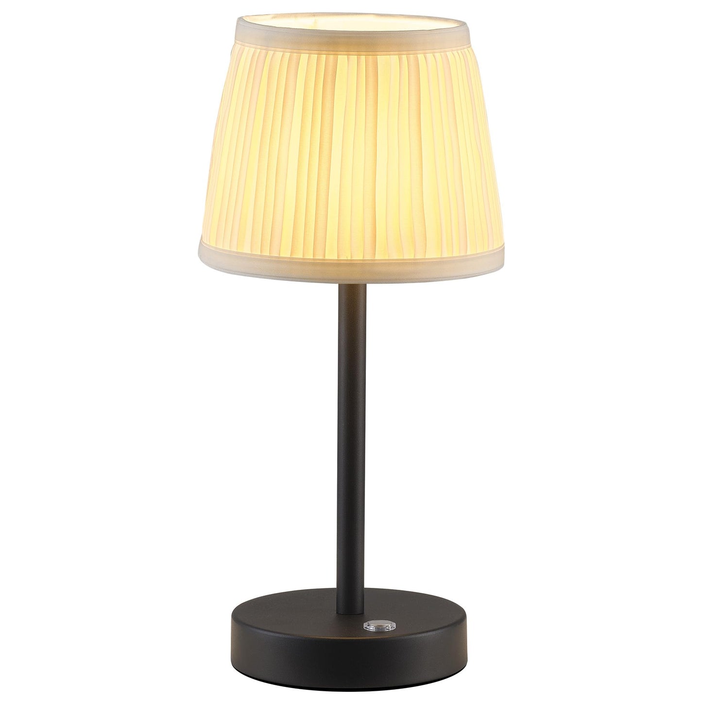 Pusu Cordless Led Black Table Lamp  Rechargeable 4000Mah 3 Way Dimmable Bedside Small Lamp With Fabric Shade  Lighting For Bedroom  Kids Room  Bathroom  Kitchen  Home Decor  Gift  Night Light