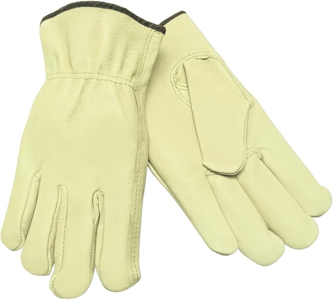 MCR Safety Gloves 3401XXXL Pigskin Leather Driver Gloves, XXX-Large, 1 Pair