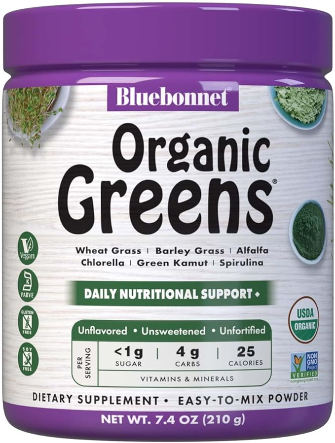 Bluebonnet Nutrition Super Earth Organic, Green Powder, 7.4 Oz