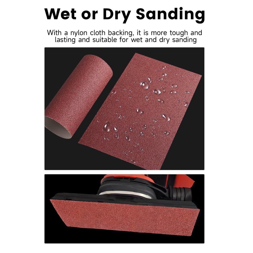 Emery Cloth Roll,4 Grits 1'' x 26FT Abrasive Sandpaper Roll with Dispenser,150 240 320 400 Grit Sand Assortment,Sanding Paper & Sand Paper Sheets for Metal Auto Wood Dry & Wet Polishing.(4Rolls 26FT)