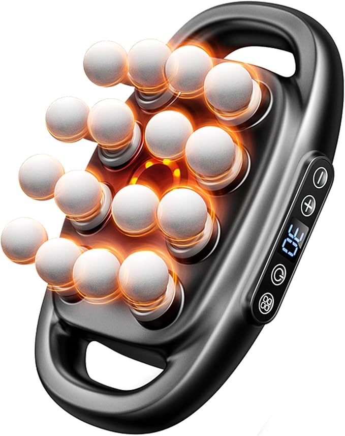 Gzerovir 16-Head Massage Gun Set, Massage Gun Deep Tissue Neck Massager with 16 Heads, for Deep Tissue, Back, Shoulders, L...