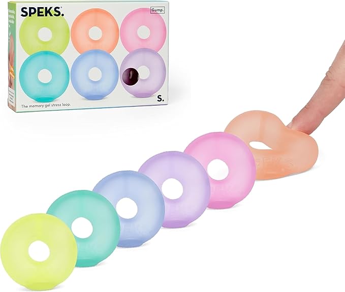 Speks Mini Gump Loop Gel-Filled Stress Balls | Ultra Soft Squishy Fidget Toy for Adults & Teens | Stress Relief & Desk Toy