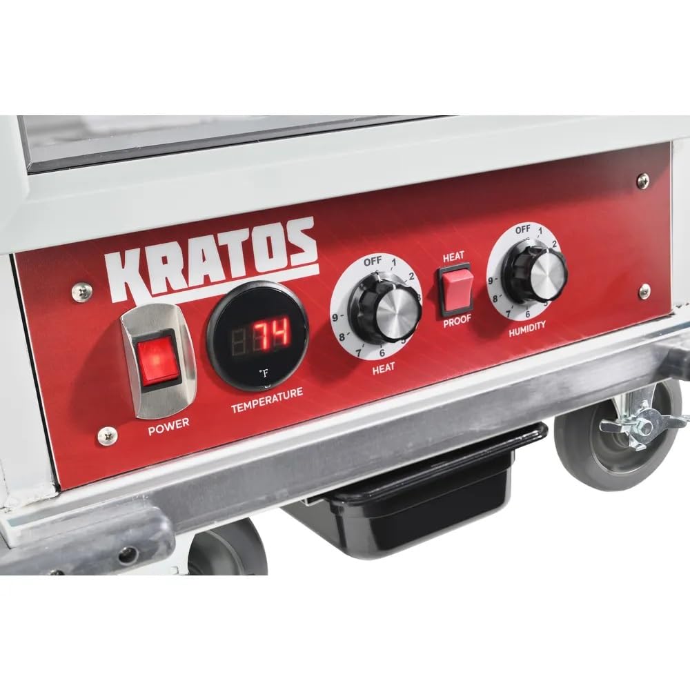 Kratos Full Size Commercial Non-Insulated Holding and Proofing Cabinet | Holds 36 Full Size Sheet Pans | Mobile | Clear Door | 120V, 1440W (28W-152)