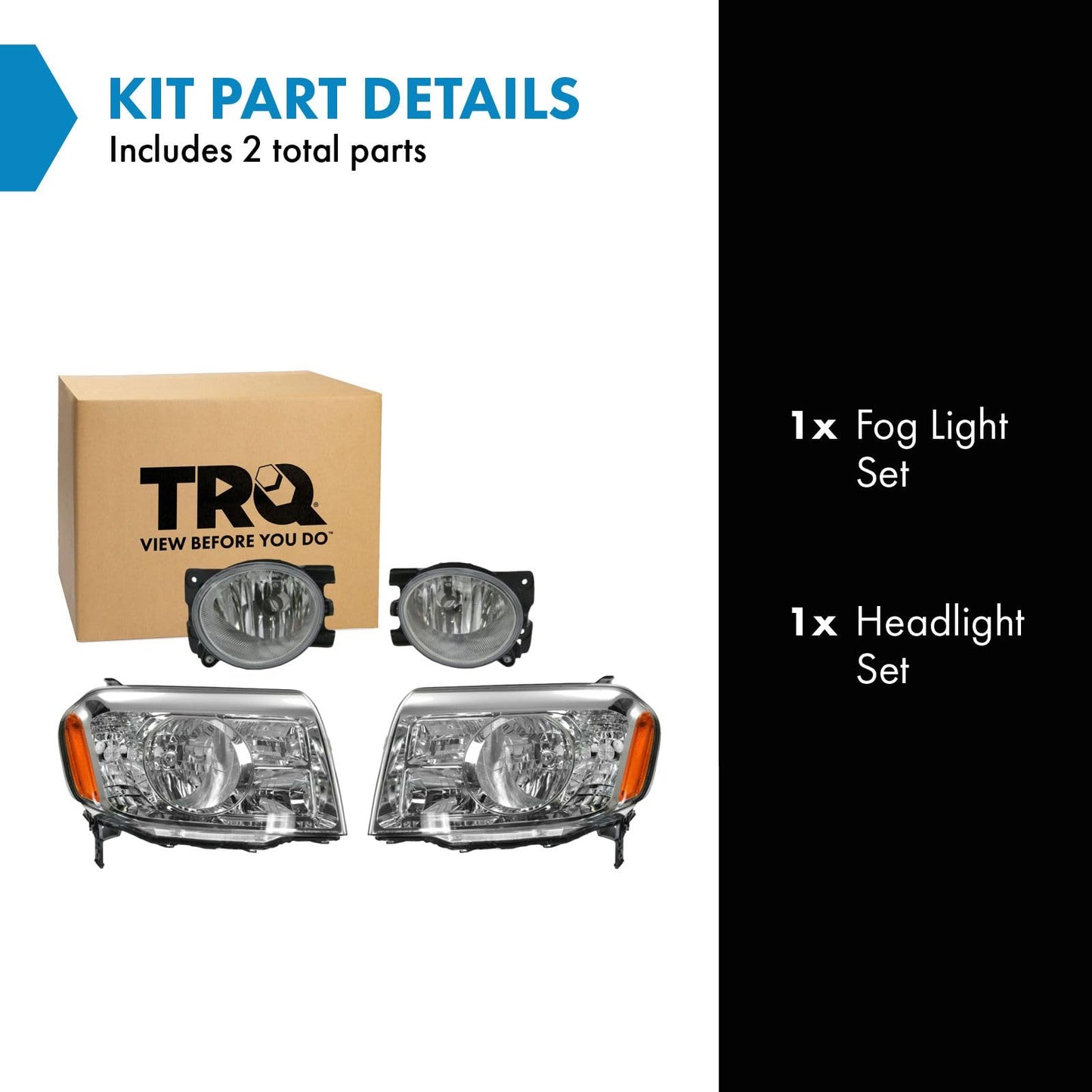 Trq Lighting Kit Ho2518125 Ho2519125 Ho2594100 Ho2595100 Compatible With 2009-2011 Honda Pilot
