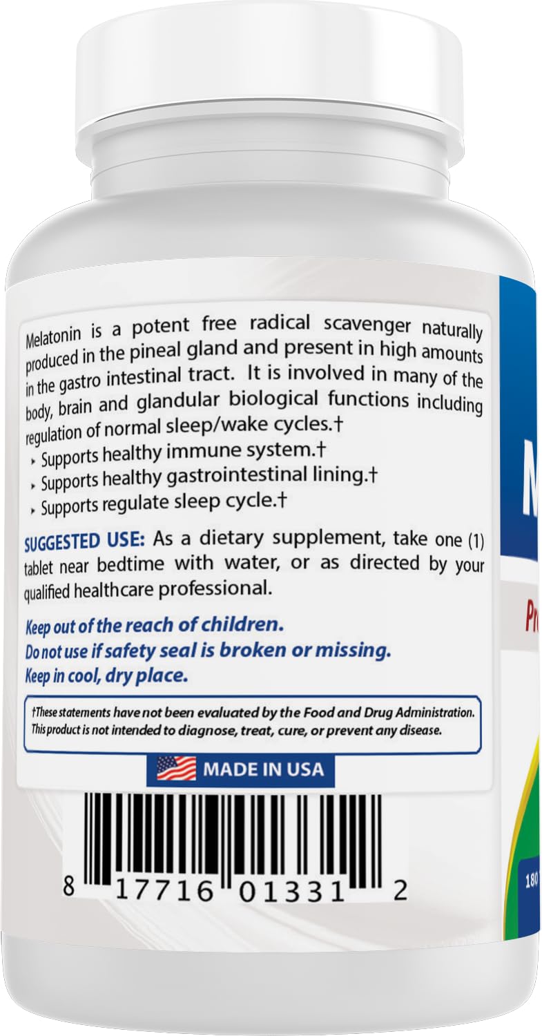 Best Naturals Melatonin 5 mg 180 Tablets