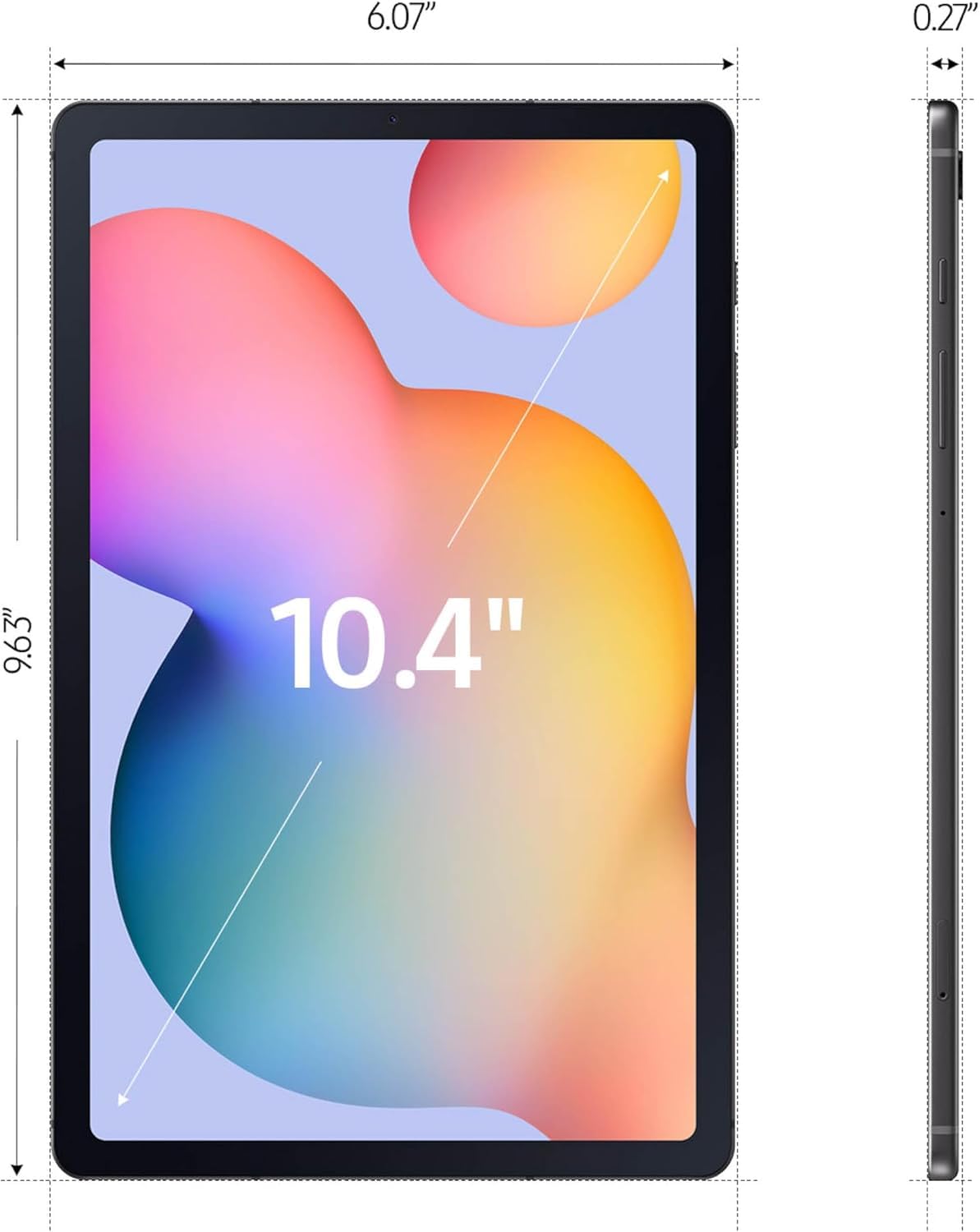 Samsung Galaxy Tab S6 Lite Android Tablet (10.4 2K Touchscreen, 128Gb Storage(64Gb+64Gb Sd Card), S Pen For Note-Taking, Drawing