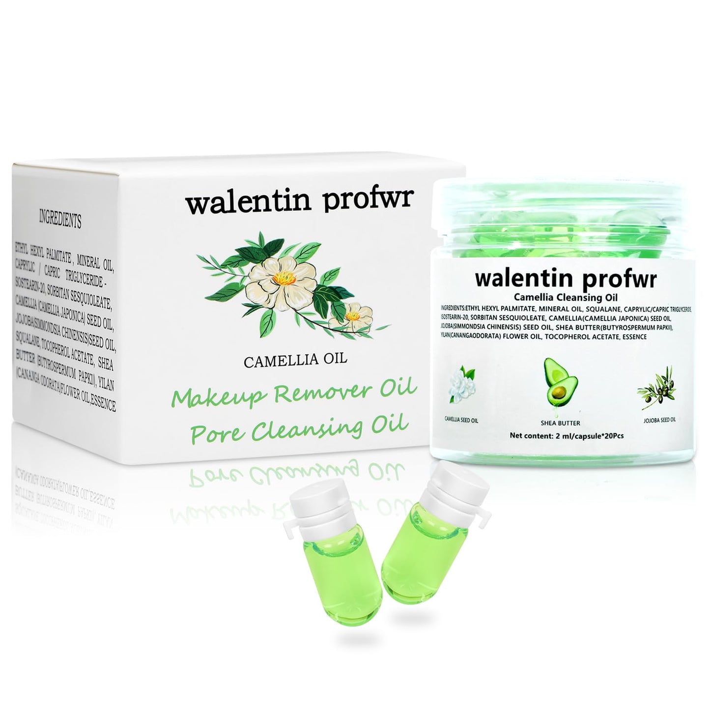 Moisturizing Cleansing Oil for Face Mini 20 Pcs Individually Packaged Gentle Makeup Remover Travel Size Essential Camellia Seed