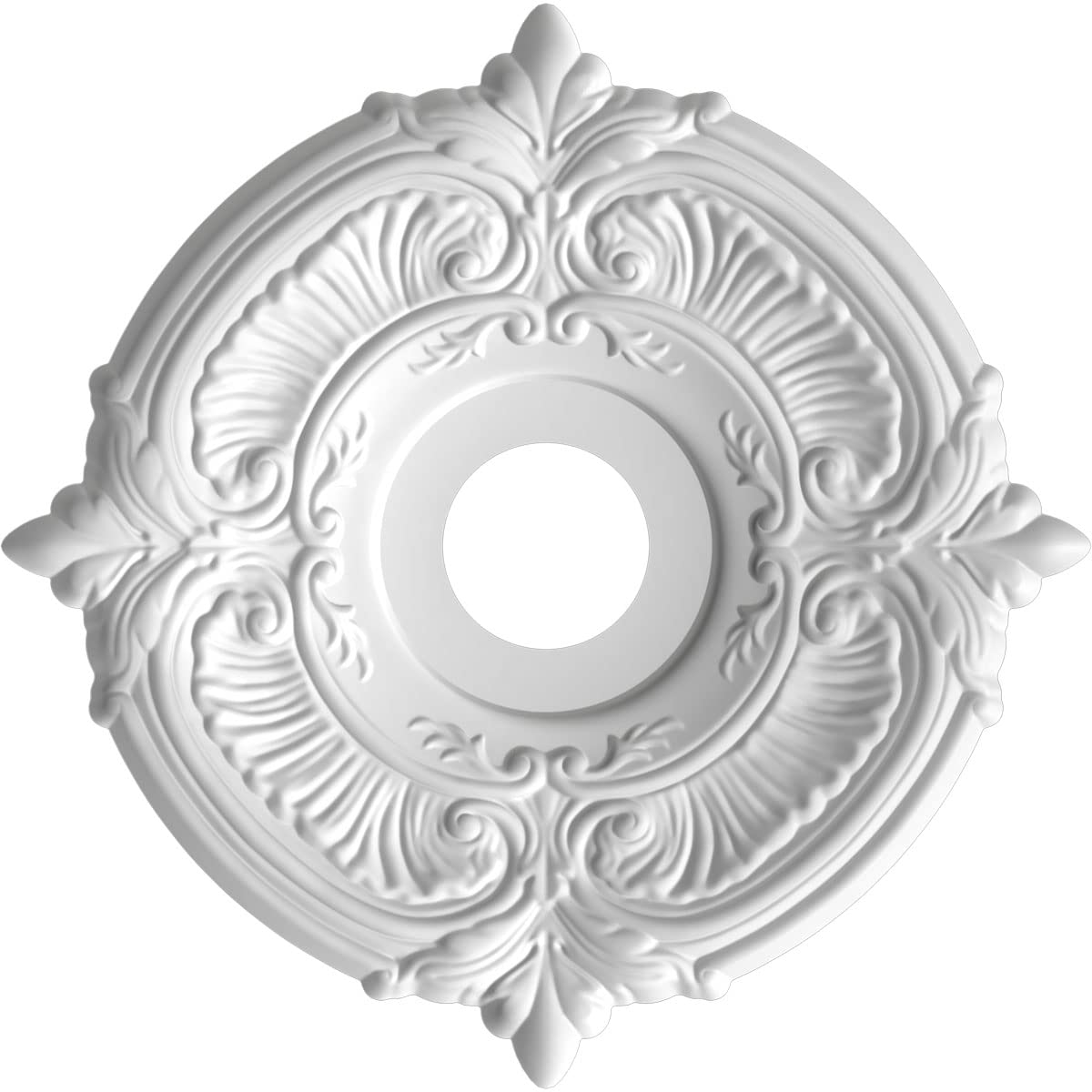 16Od X 3 1/2Id X 1P Attica Thermoformed Pvc Ceiling Medallion (Fits Canopies Up To 5 5/8), Ultracover Satin Smokey Beige