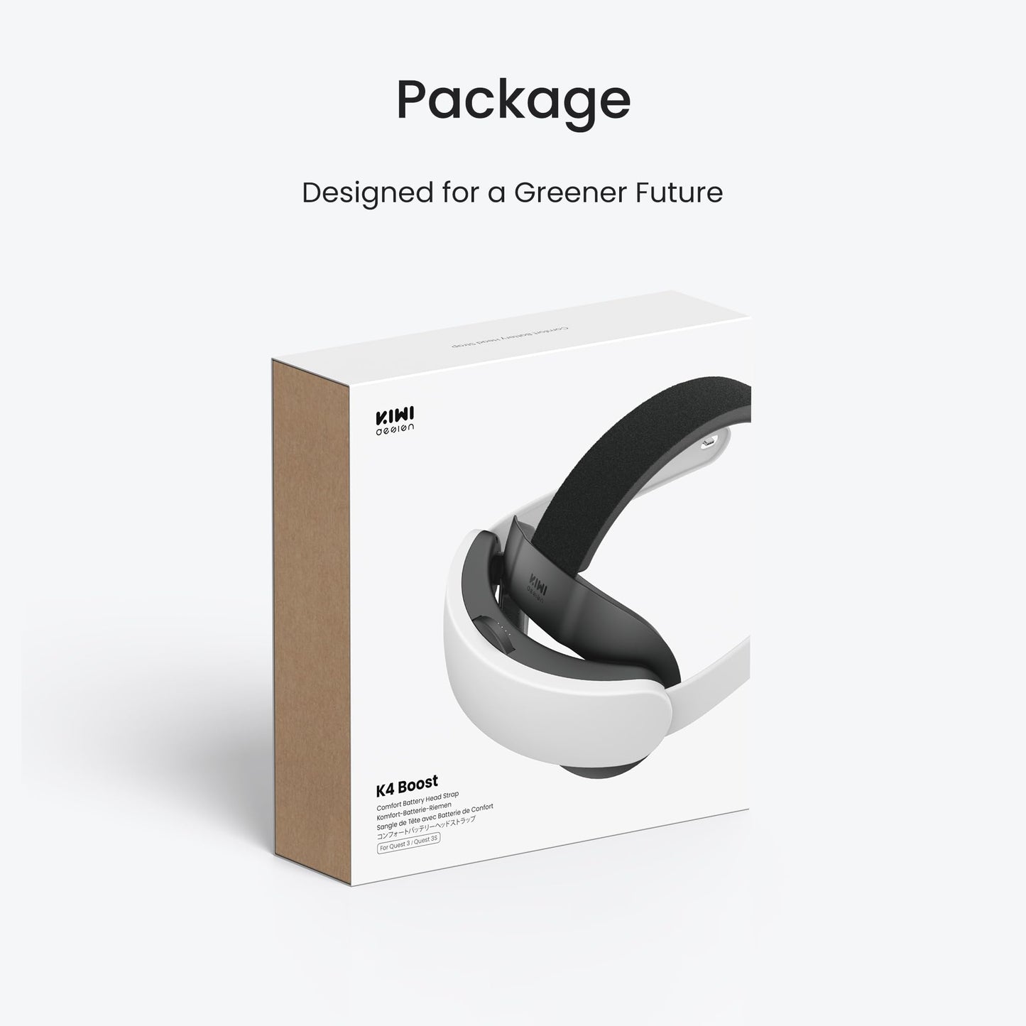 KIWI design K4 Boost Battery Head Strap for Meta Oculus Quest 3/3S, Adjustable VR Headband Accessories with Dual Charge, Extend Playtime & Reduce Facial Stress