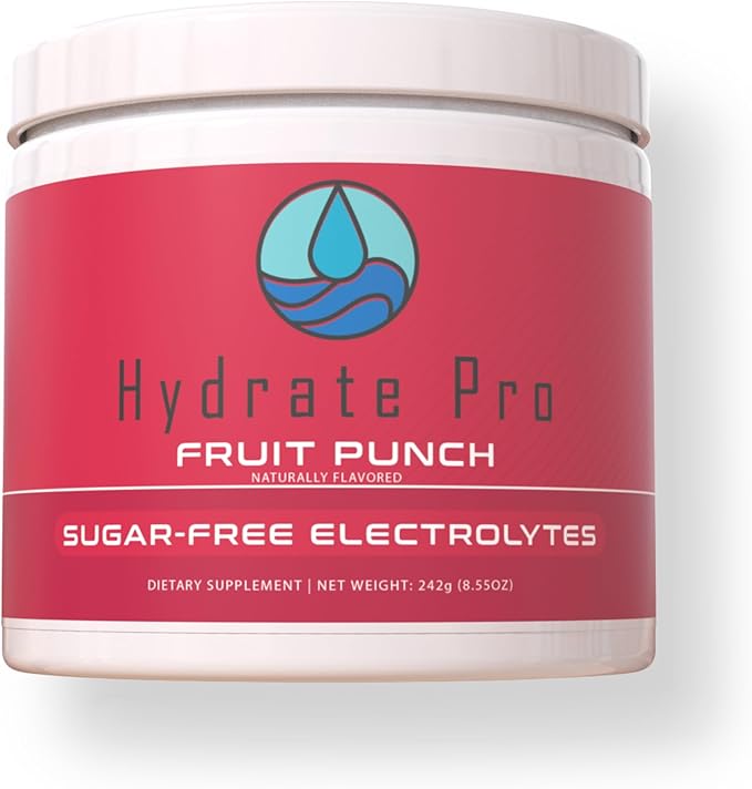 Hydrate Pro Clinical-Grade Electrolyte Powder | 45 Servings | 1000mg Sodium Formula | POTS & Dysautonomia Support | Sugar-...