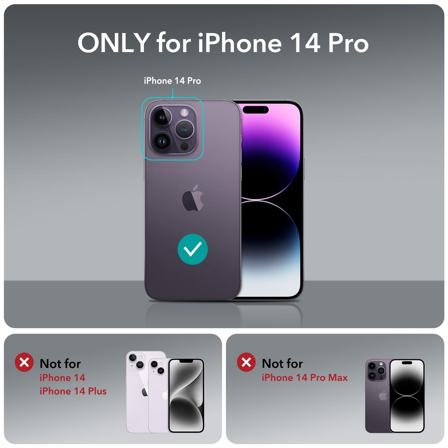 Esr For Iphone 14 Pro Case, Compatible With Magsafe, Built-In Camera Ring Stand, Military-Grade Protection, Magnetic Phone Case