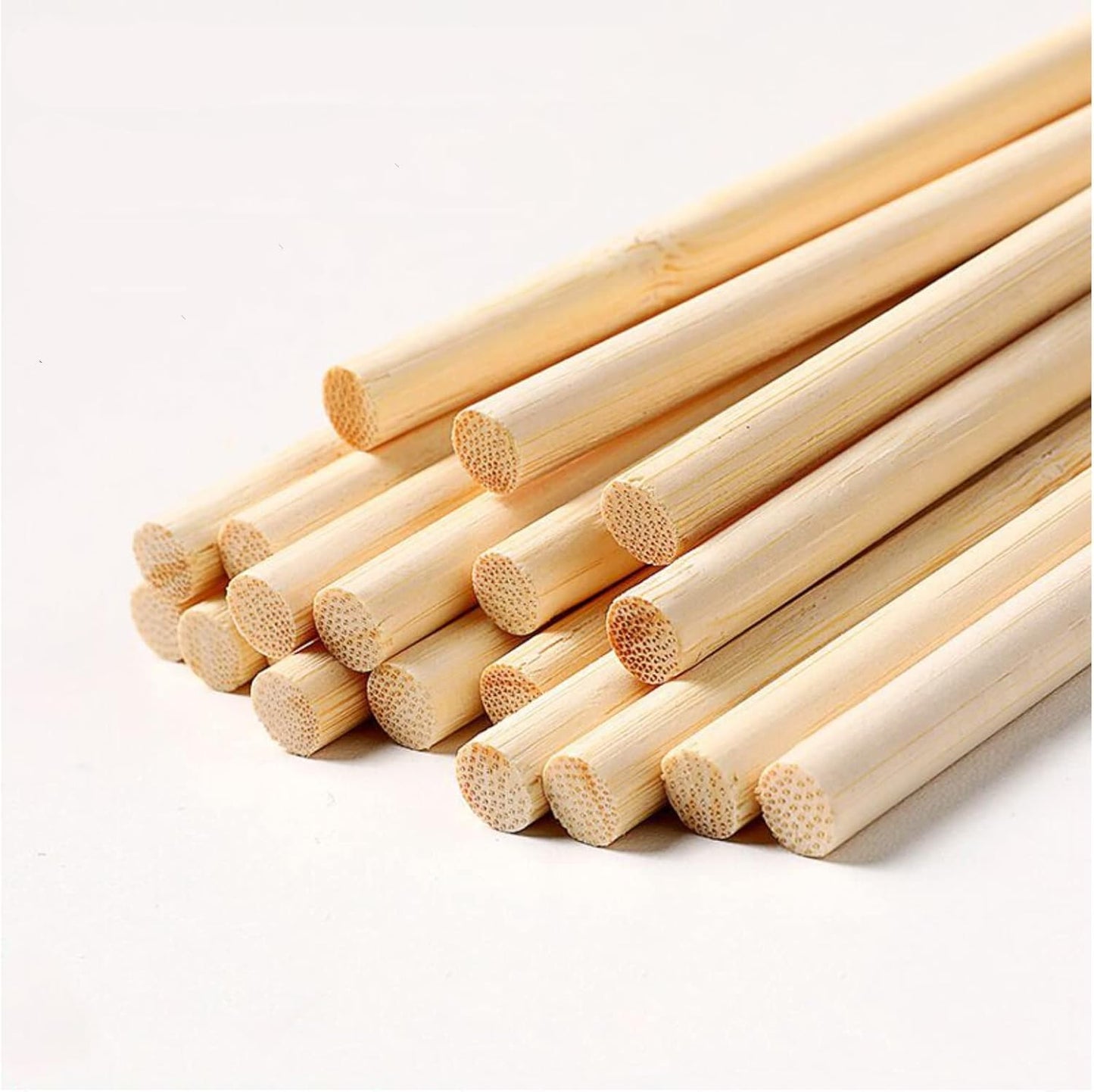 25 PCS Dowel Rods Wood Sticks Wooden Dowel Rods - 3/8 x 48 Inch Unfinished Bamboo Sticks - for Crafts and DIYers