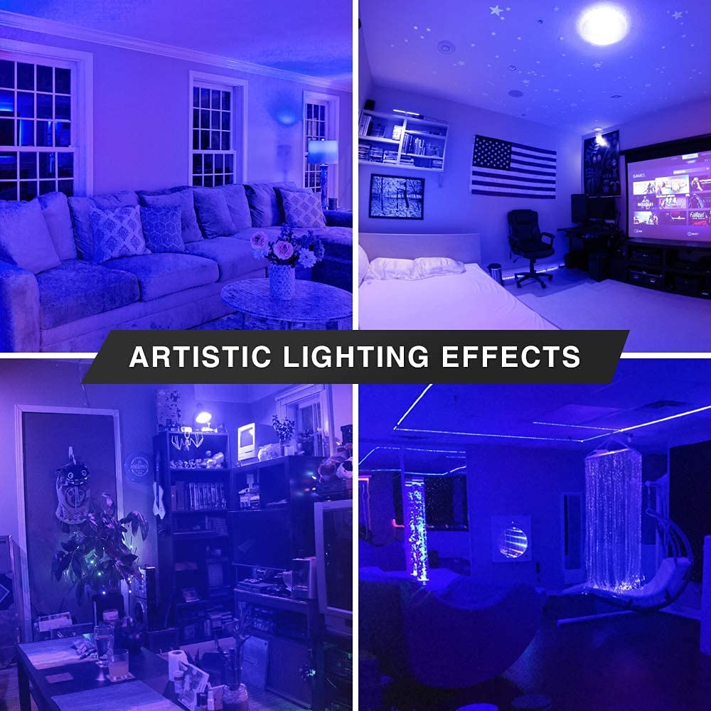 2 Pack BlueX LED A21 Blue Light Bulbs - 15W (120Watt Equivalent) - E26 Base Blue LED Bulb, Party Decoration, Porch, Home Lighting, Holiday Lighting, Decorative Illumination