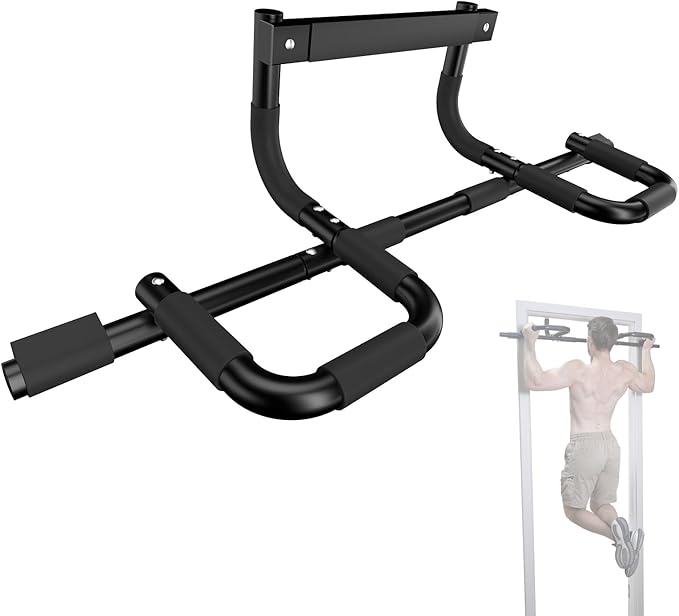 NOWAKE New Version Multi-Grip Pull up bar For Doorway,330lbs Heavy Duty 47.3 Inch Extra Width Portable Functional Ergonomi...