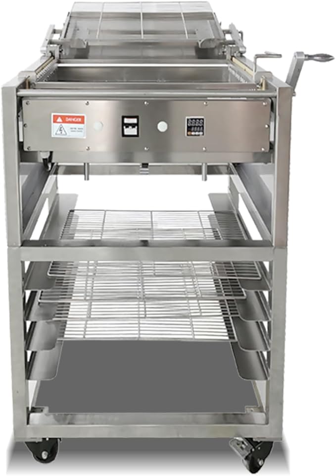 Commercial Donut Automatic Temperature Regulating Coating Machine 1500W 24L Oil Tank,15-20 Pcs/time,Donut Coater & commercial donut glazer machine,suitable for small cakes&donuts (Donut Coating)